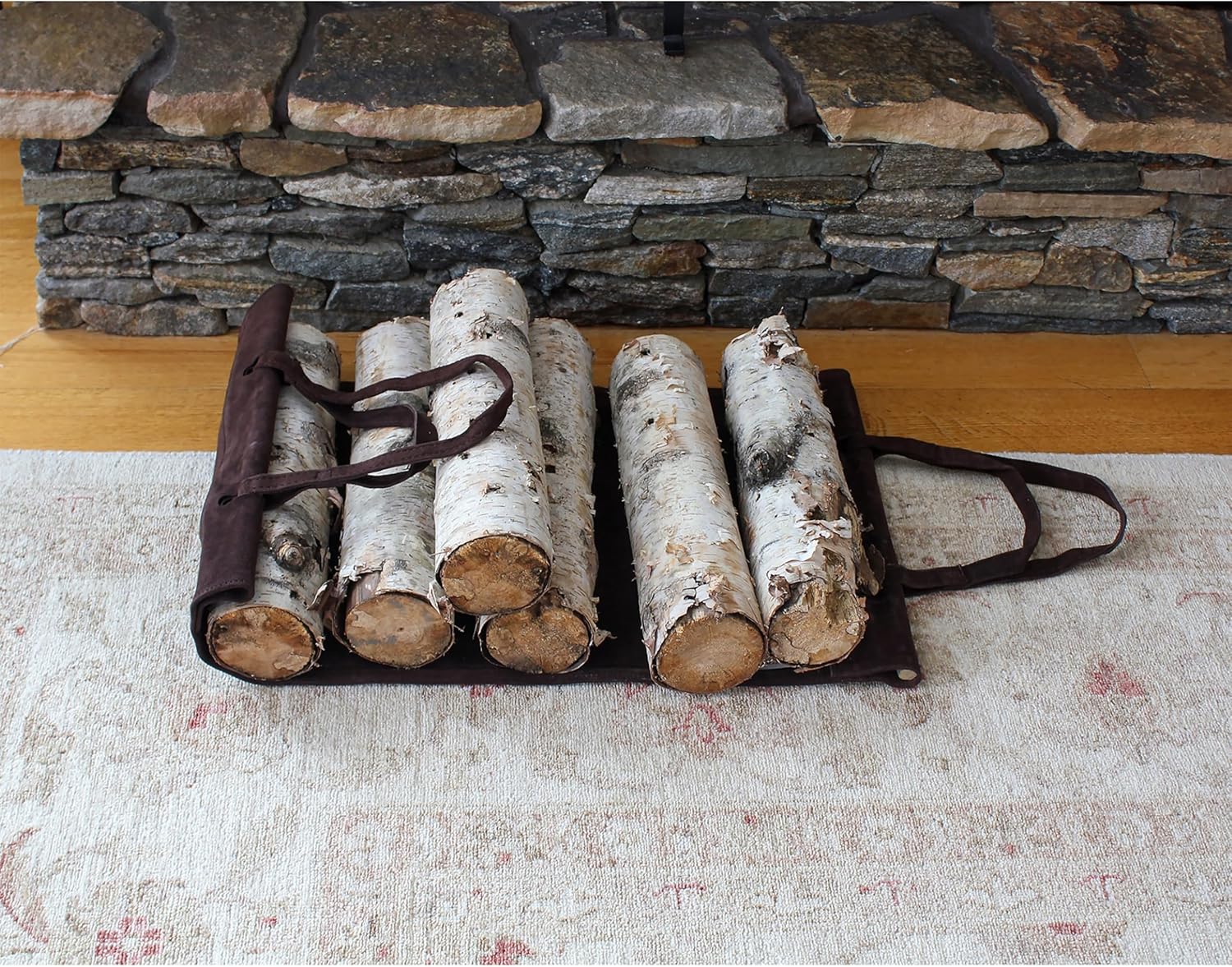 Dark Brown, Suede Log Carrier