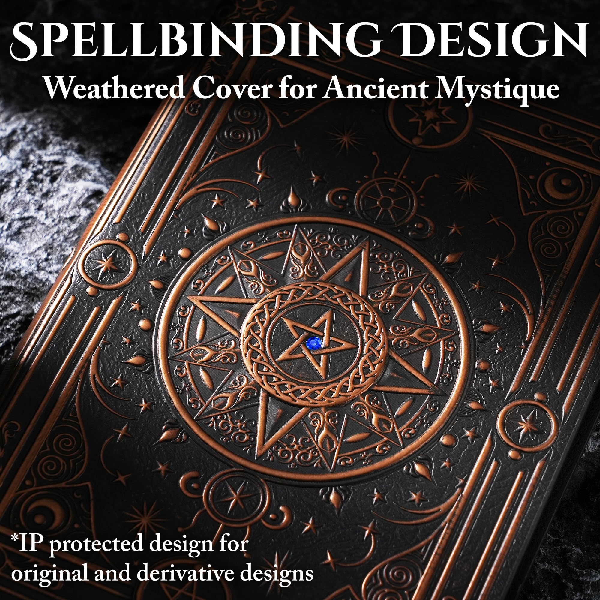 Magic Nachfüllbares Notizbuch Journal Binder für DND - A5 Story Forge 400 Seiten (200 Blatt) mit abgenutztem Ancient Magic Design für DND- oder Fantasy-Enthusiasten - Perfekt für Dungeons and Dragons