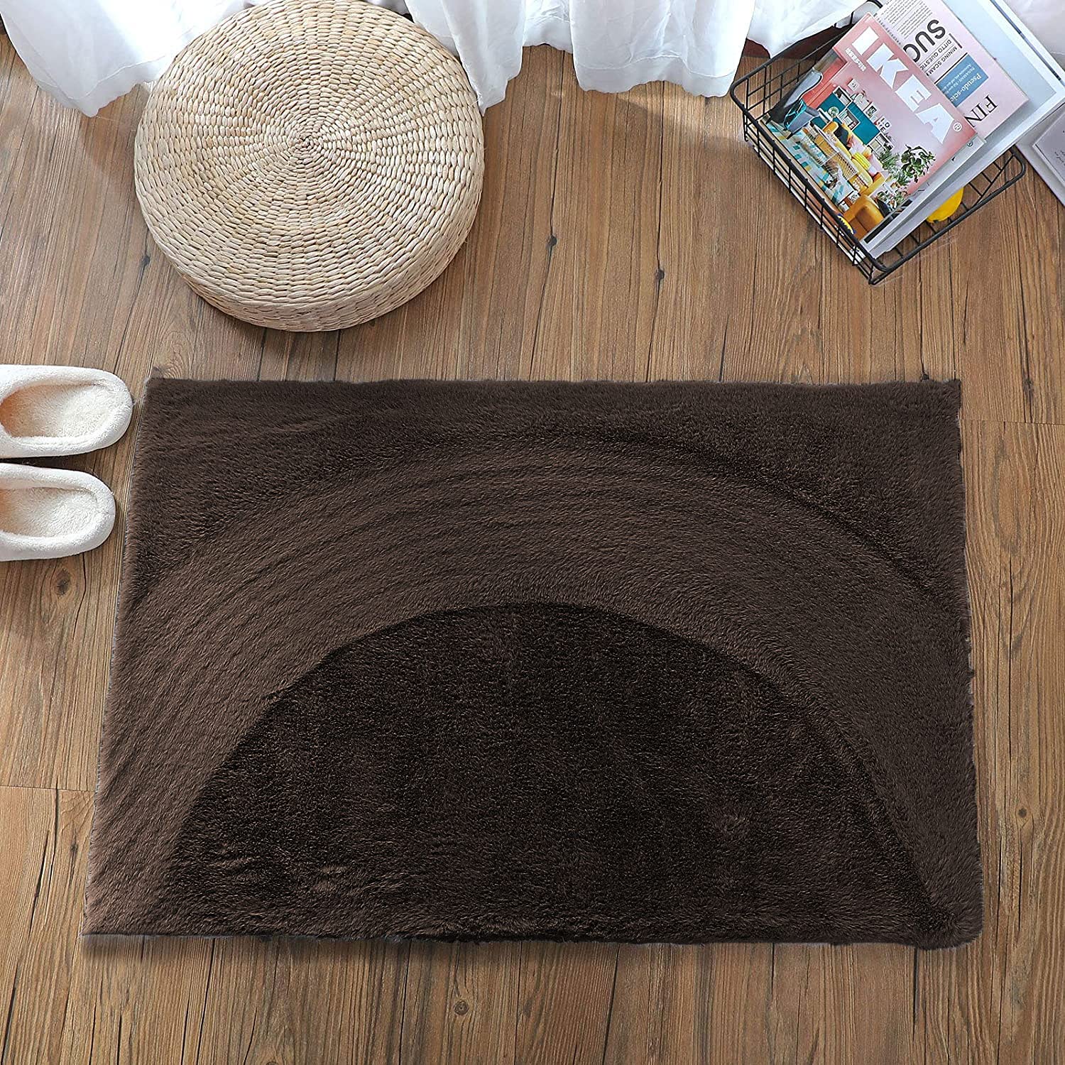 Luxe Home Rabbit Fur Runner - Soft Grey 2x5 Feet -9 Luxe Home Rabbit Fur Runner - Soft Grey 2x5 Feet -9