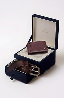 WildHorn Gift Hamper for Men I Leather Wallet & Belt Combo Gift Set I Gift for Friend, Boyfriend,Husband,Father, Son etc (New Bombay Brown)