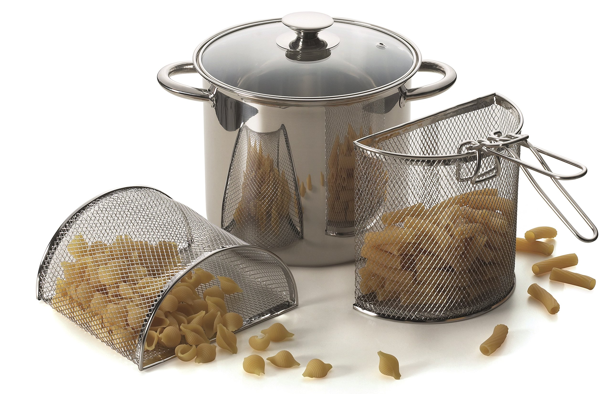 Excelsa Pentola Pasta Doppia 5,5L Acciaio Inox - Cucina 2 Tipi Di Pasta Insieme - Foto 10