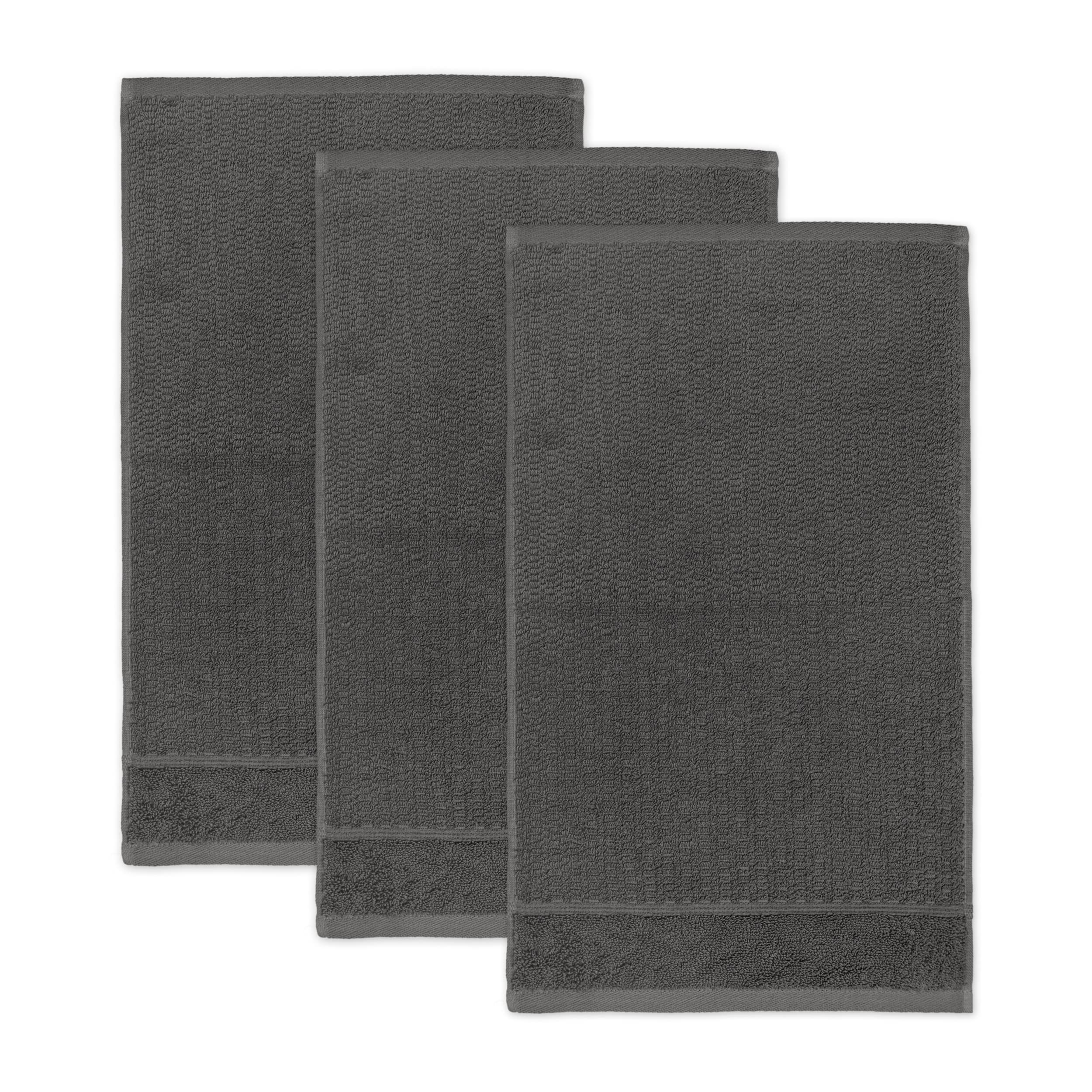 Frottana Graphite Pearl Guest Towel 30 X 50 Cm Made Of 100% Cotton, 3Er Set