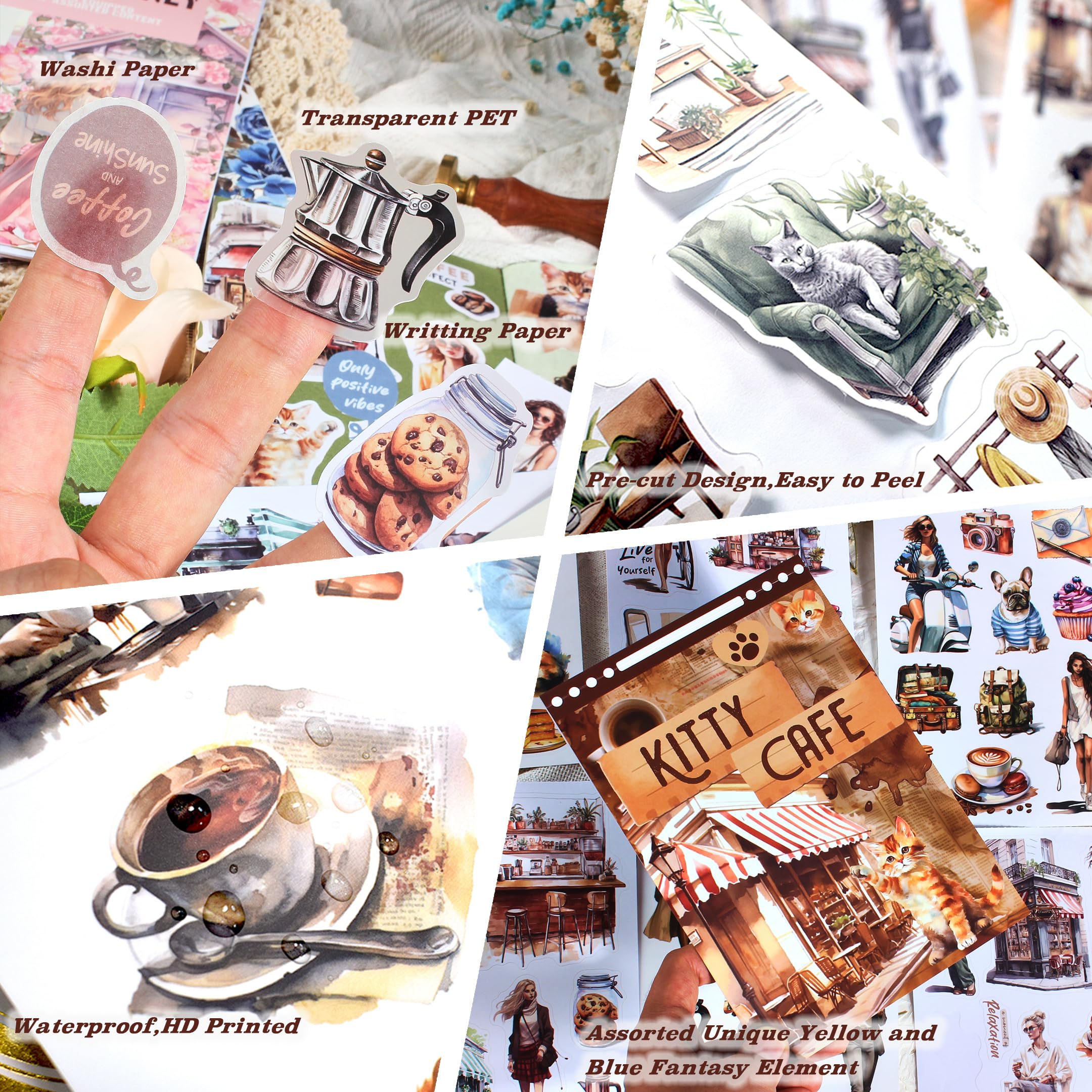 30 Stück Winter-Themen PET-Aufkleber – Transparent, Wasserfest, Ideal Für Scrapbooking, Journals, Planer & DIY-Projekte
