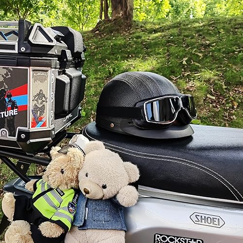 Miniatura 4 de Gafas de motocicleta vintage para piloto, antivaho, a prueba de polvo, ATV todoterreno, casco de motocicleta, gafas de crucero, scooter, aviador,