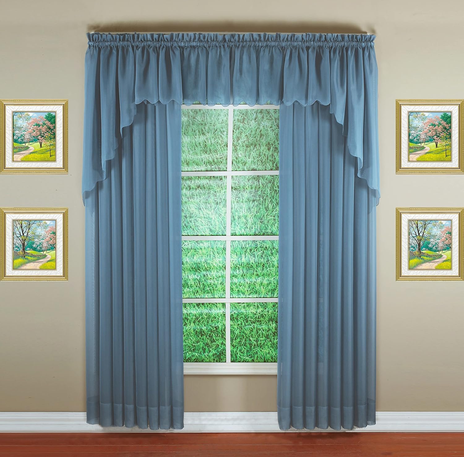 Product image of Today's Curtain Emelia Original Voile Panel 95", Wedge Blue, 60" W x 95" L