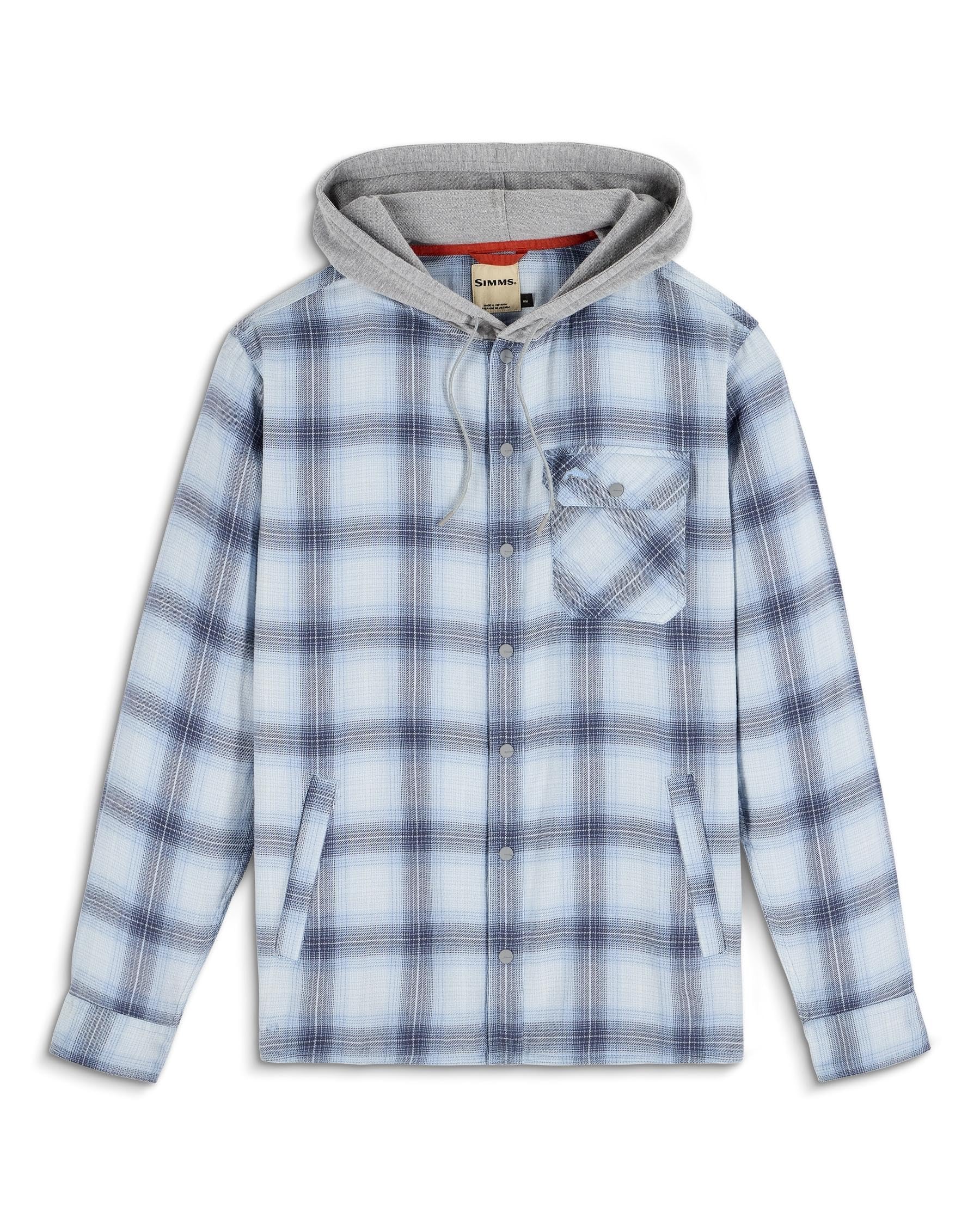 Simms M'S SANTEE FLANNEL HOODY ELY PLAID: BIMINI L