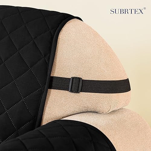 Miniatura 4 de SUBRTEX Sofa Slipcover Reversible Sofa Cover Couch Cover Quilted Slipcover Furniture Protector with Elastic Straps Covers for Living Room Washable