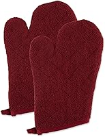 Vista 23 de DII Basic Terry Collection - Guante de horno acolchado 100% algodón, color verde antiguo, 2