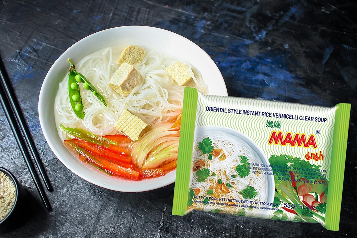Ramen Noodles Bulk Mystery Box Variety Pack of 30 with 5 or more Flavors and Premium Reusable Chopsticks