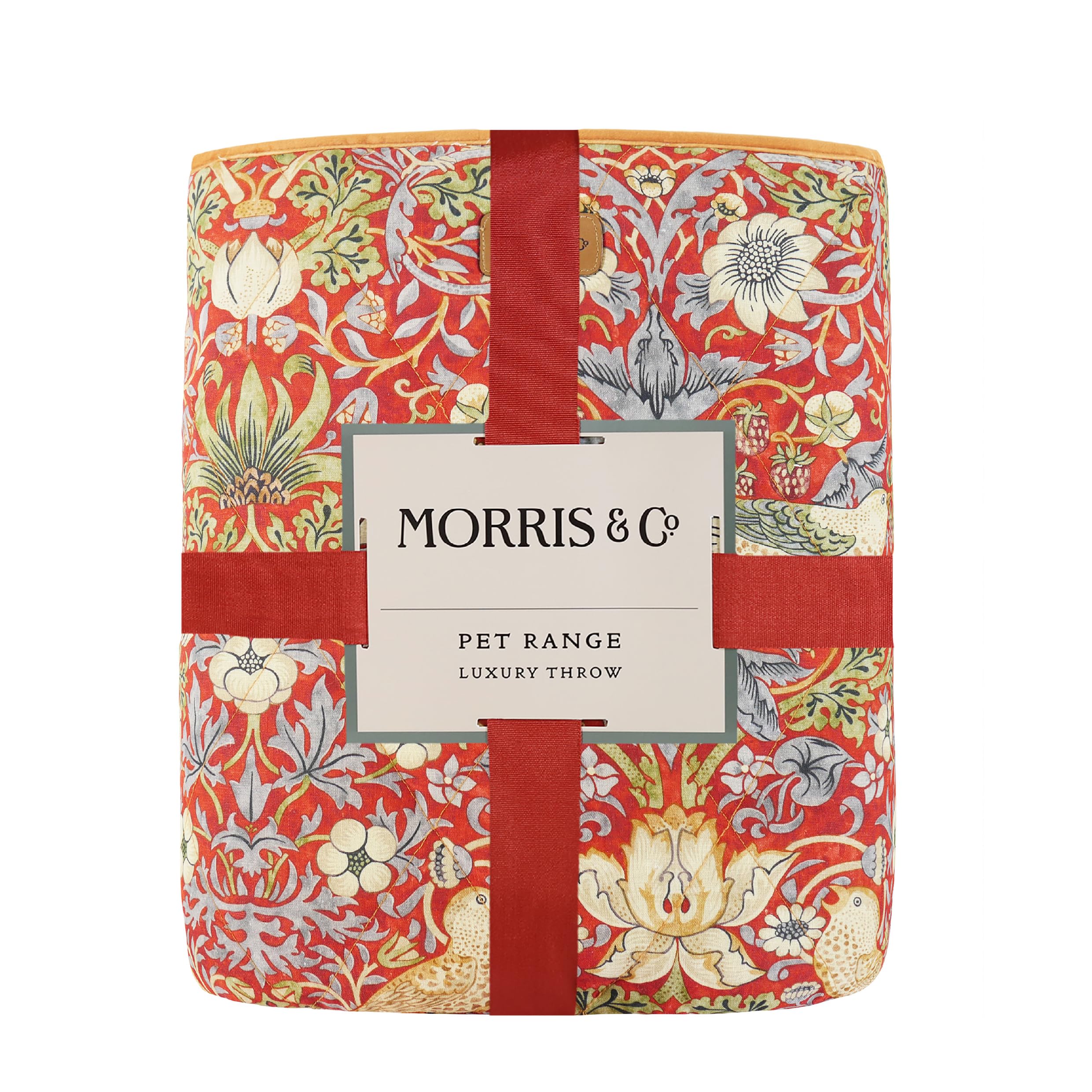 Rosewood x Morris & Co. Strawberry Thief Pet Blanket for Dogs and Cats 150 x 100 cm, Burgundy - Image 4