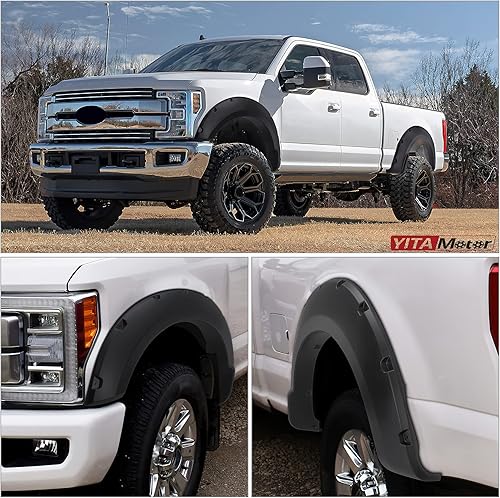 Miniatura 7 de YITAMOTOR Guardabarros, compatibles con Ford F250 F350 Superduty 2017-2022, rueda de remache de bolsillo suave, 4 unidades