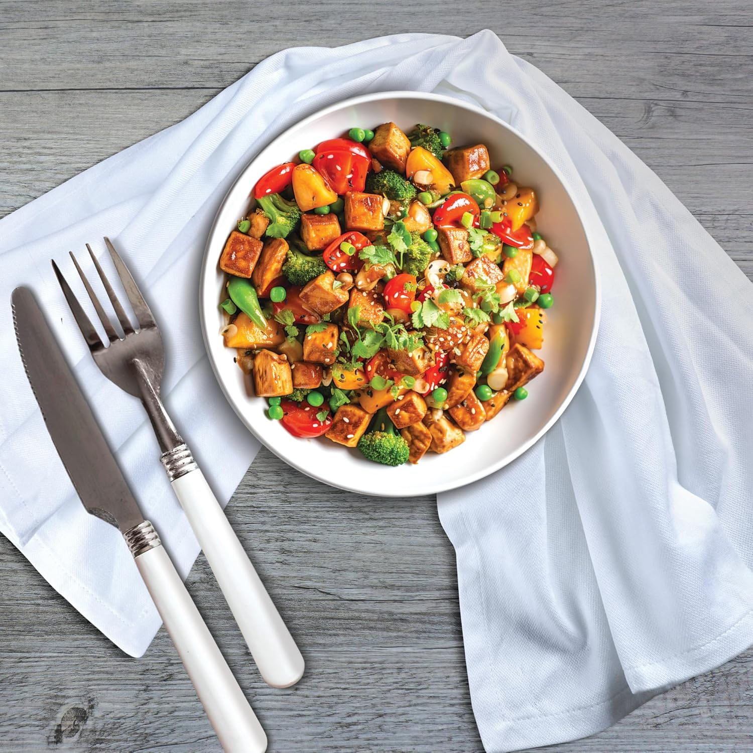 Urban Villa Kitchen Towels 100% Cotton Dish Towels for Kitchen(Set of 6) 20”x30” Dish Cloths Highly Absorbent Kitchen Linen Set with Hanging Loop Perfect for Drying Dishes Cleaning Hand Towels – White - Image 7