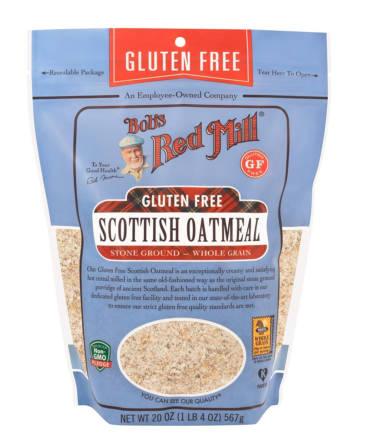 Bob's Red Mill Cereal Oatmeal Gluten Free Scottish, 20 oz