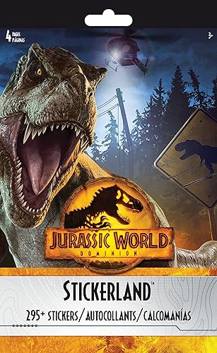 Jurassic World Dominion - Bloc de 4 páginas de Stickerland