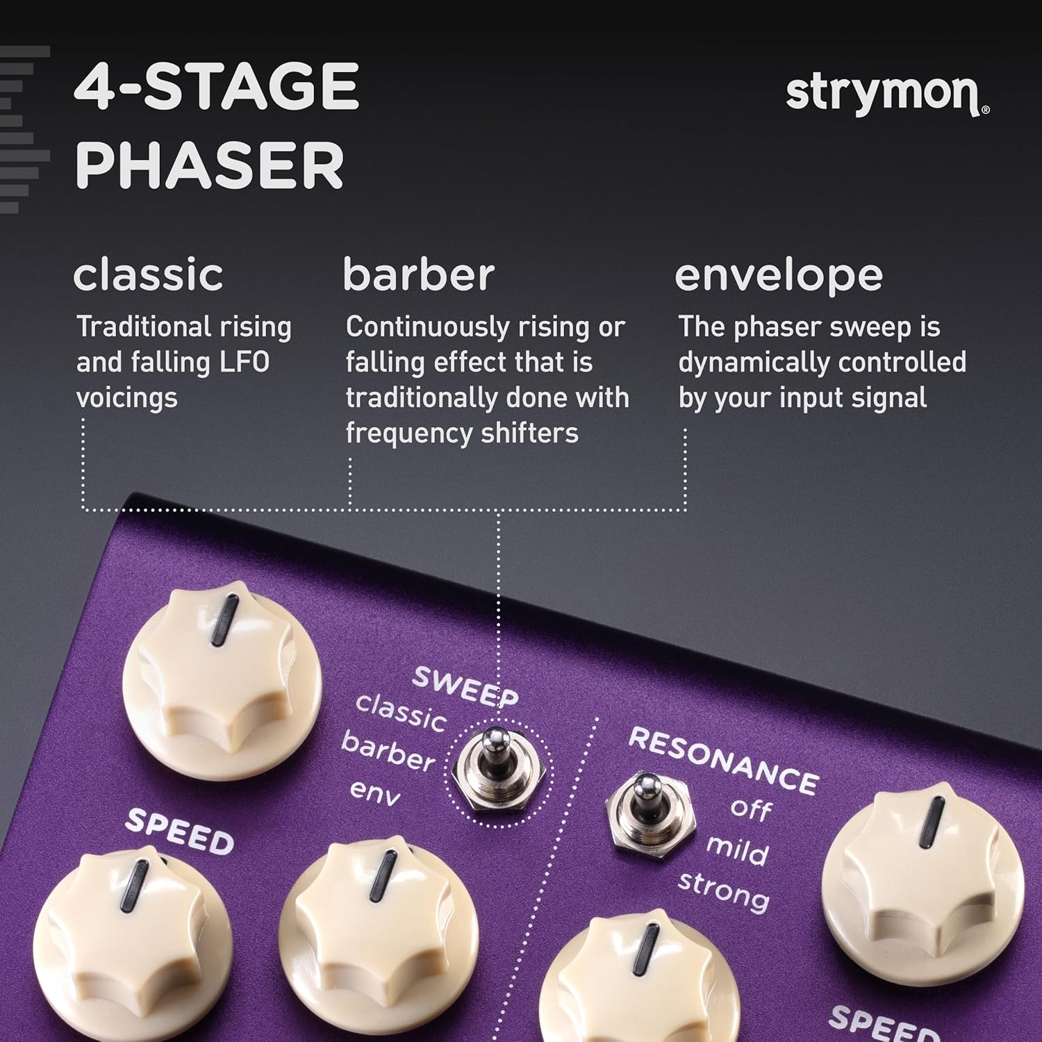 Strymon Zelzah Multidimensional Phaser Guitar Effects Pedal for Electric and Acoustic Guitar, Synths and Keyboards