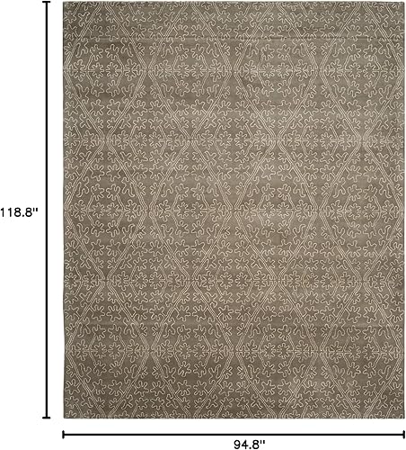 Miniatura 2 de MARTHA STEWART x SAFAVIEH MSR3258B - Alfombra de lana y viscosa hecha a mano de 7 pies 9 pulgadas x 9 pies 9 pulgadas, para sala de estar, comedor y