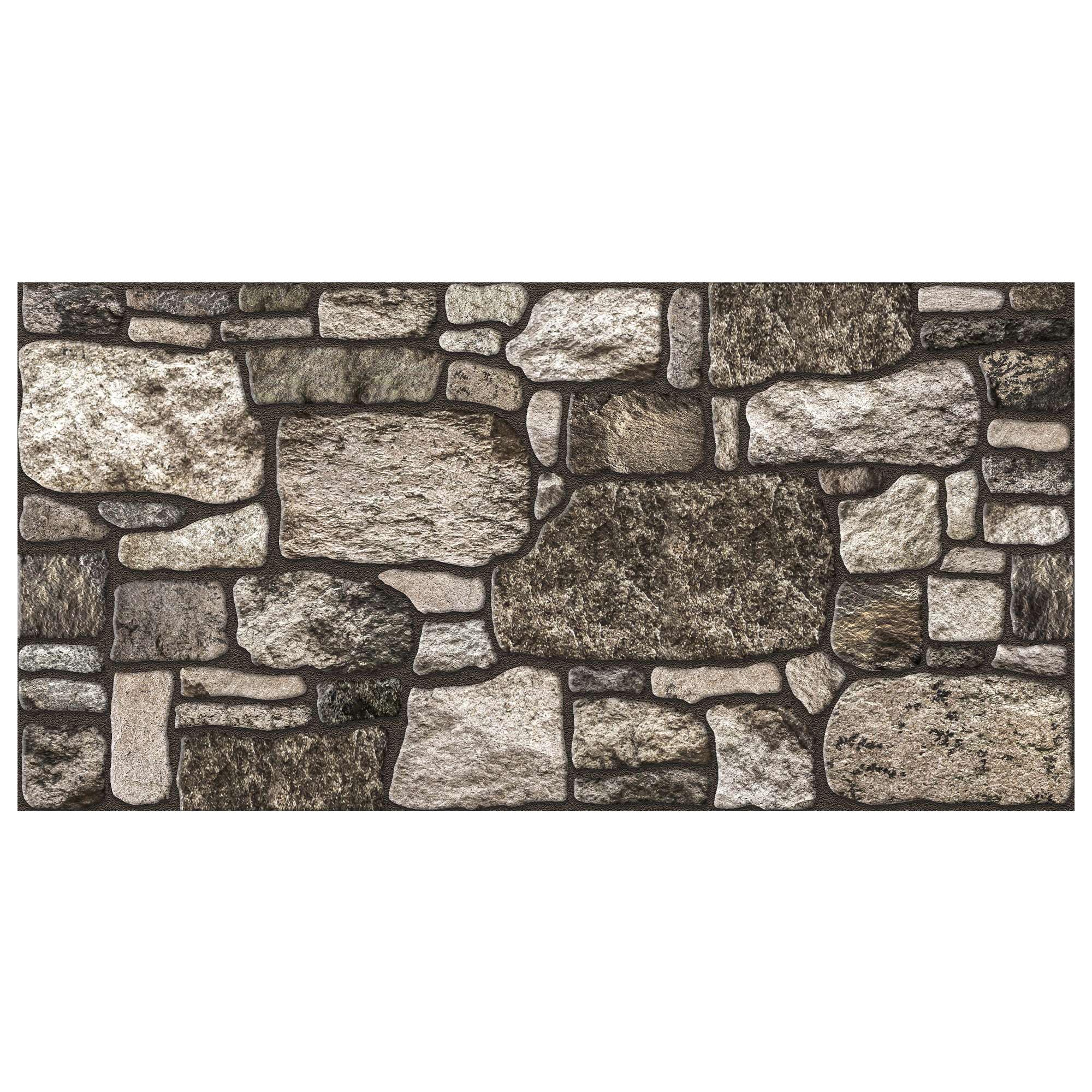 Izodekor Honing-Koffie Wandbekleding in steenlook, piepschuim, 3D- wandpanelen, steenlook voor keuken, badkamer, balkon, slaapkamer, woonkamer, keukenachterwand en terras, 10 x panelen