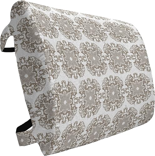 Miniatura 10 de Ambesonne Almohada de viaje de dibujos animados de animales para apoyar el cuello y la cabeza diseño de globos rosados en forma de corazón funda