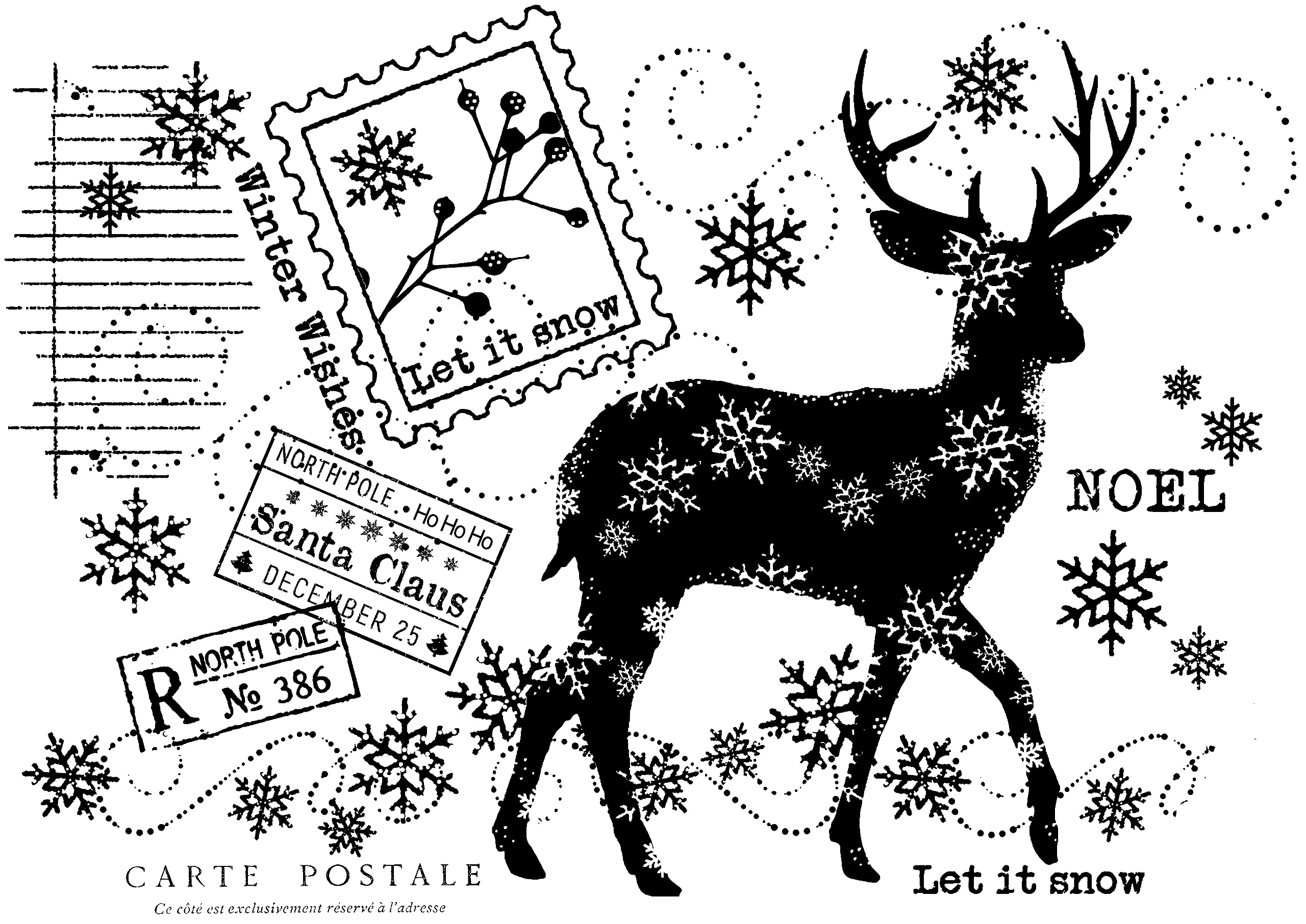 Woodware Clear Stamp Set-Winter Reindeer, 4 X 6 In
