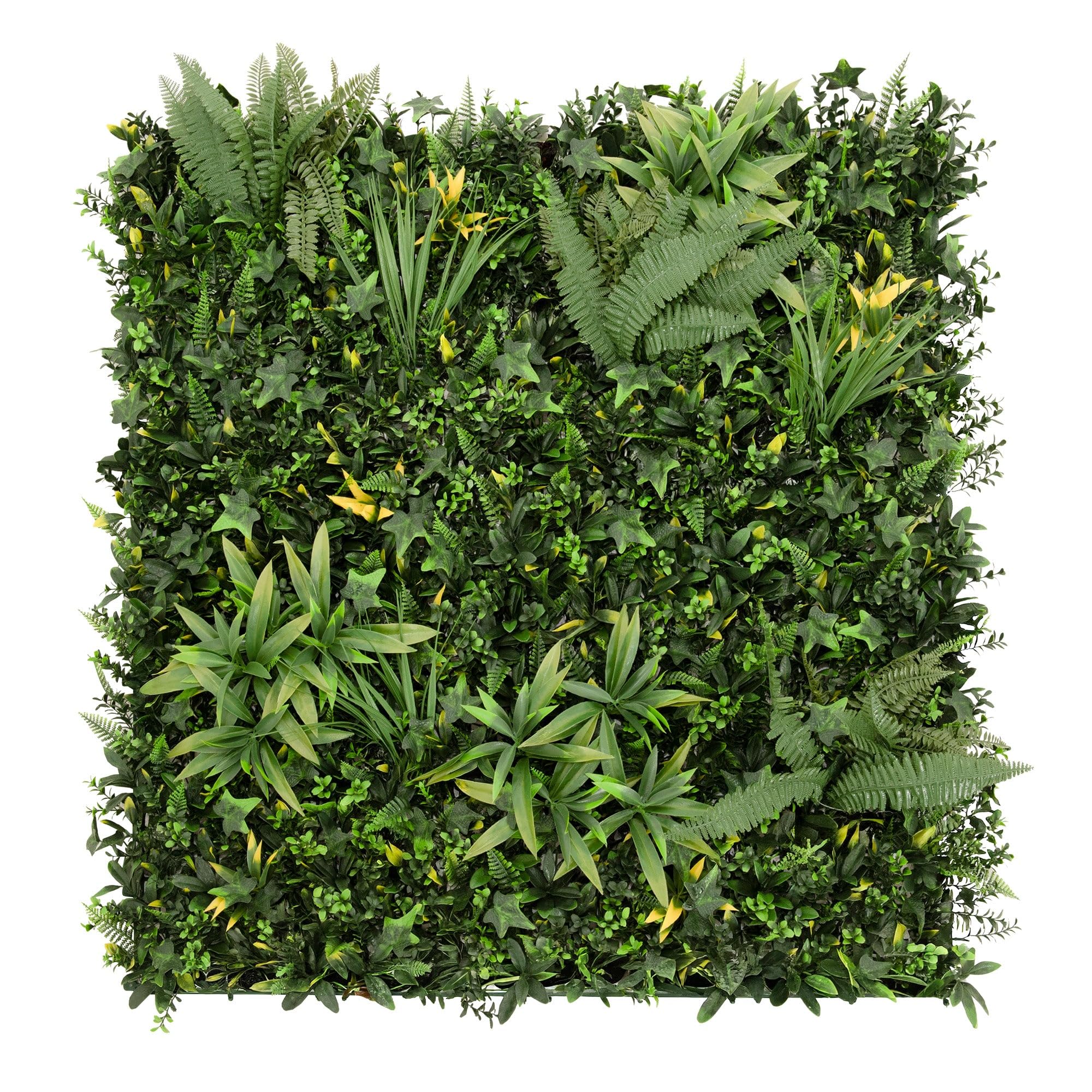 B&Q -  Artificial Plant Wall Panel Ayla 100 X 100Cm Living Foliage Greenery Tiles