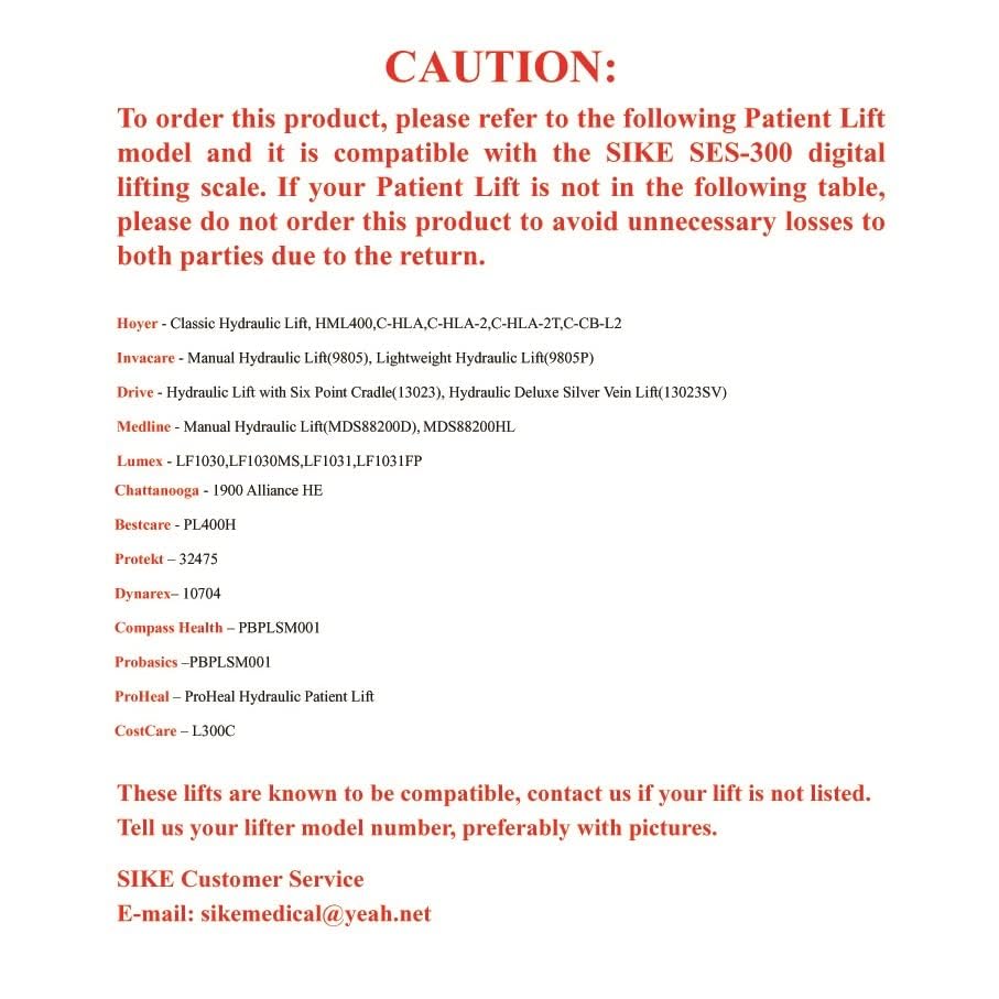 Miniatura 5 de SIKE Escala económica de elevación de pacientes en el hogar hidráulico con kit de enlace de conexión universal de acero inoxidable, tenga en cuenta