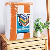 Vista 14 de Utopia Towels 4 Pack Cabana Stripe Beach Towel, 30 by 60 Inches, Oversized 100% Ring Spun Cotton Pool Towels, Highly Absorbent Quick Dry Bath Towels