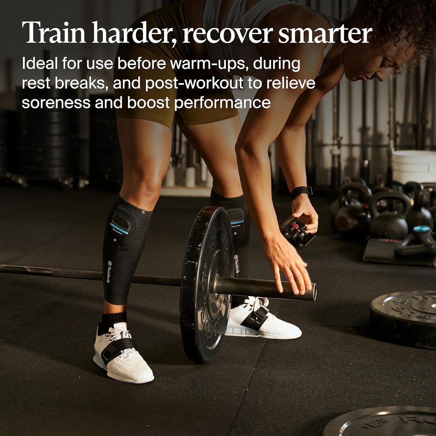 Therabody RecoveryPulse Calf - Compression & Vibration Sleeve for On The Go Relief, Reduce Soreness in Lower Legs, Increase Flexibility, Circulation & Accelerate Recovery (Large) - Image 7