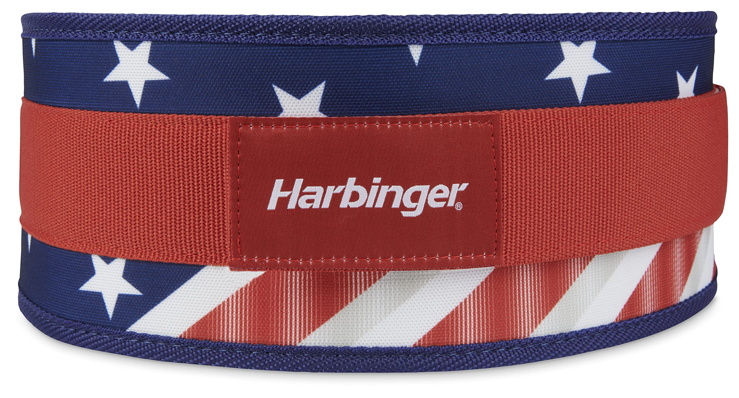 Harbinger Cintura per sollevamento pesi e allenamento in schiuma da 10,5 cm, grande, bandiera, taglia competizione (uomo e donna)