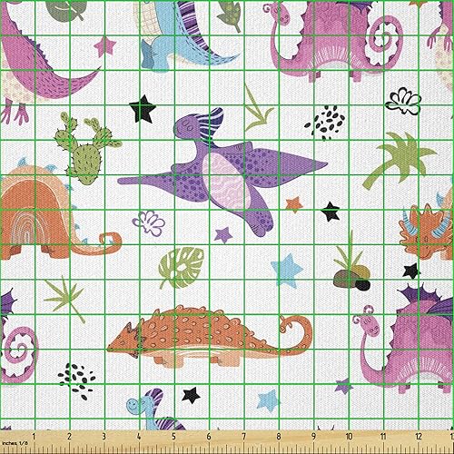 Vista 83 de Ambesonne - Tela multicolor impresa digital por The Yard