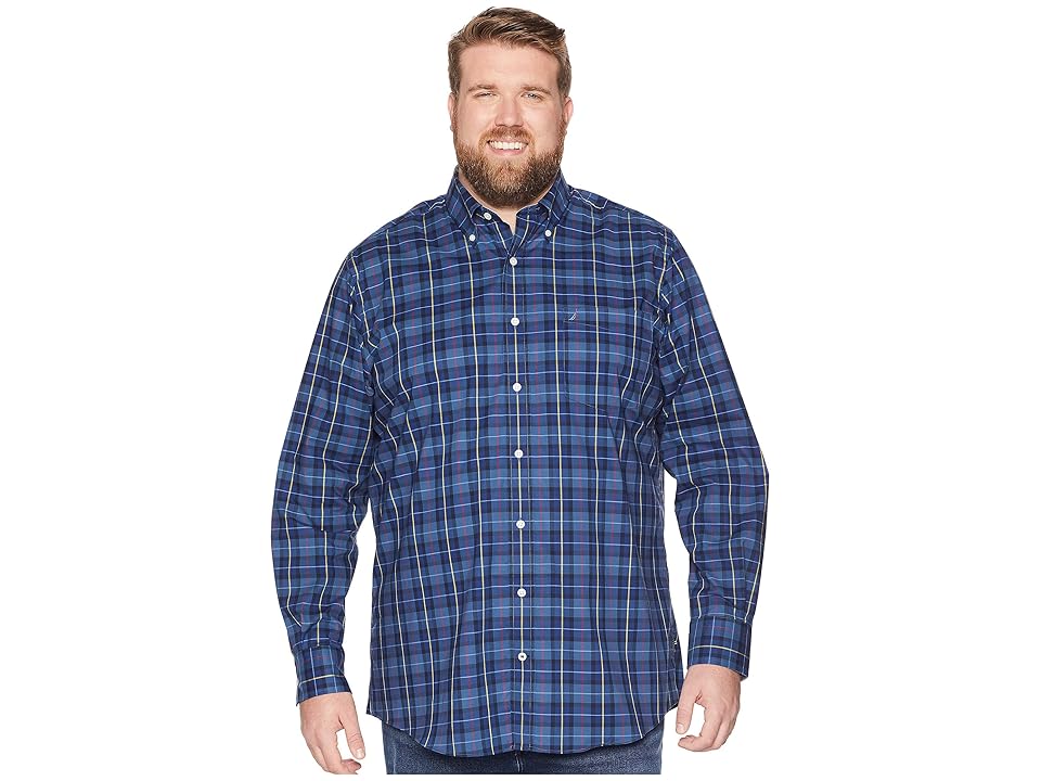 

Nautica Big & Tall Big Tall Wear to Work Plaid (Ensign Blue) Men's Clothing
