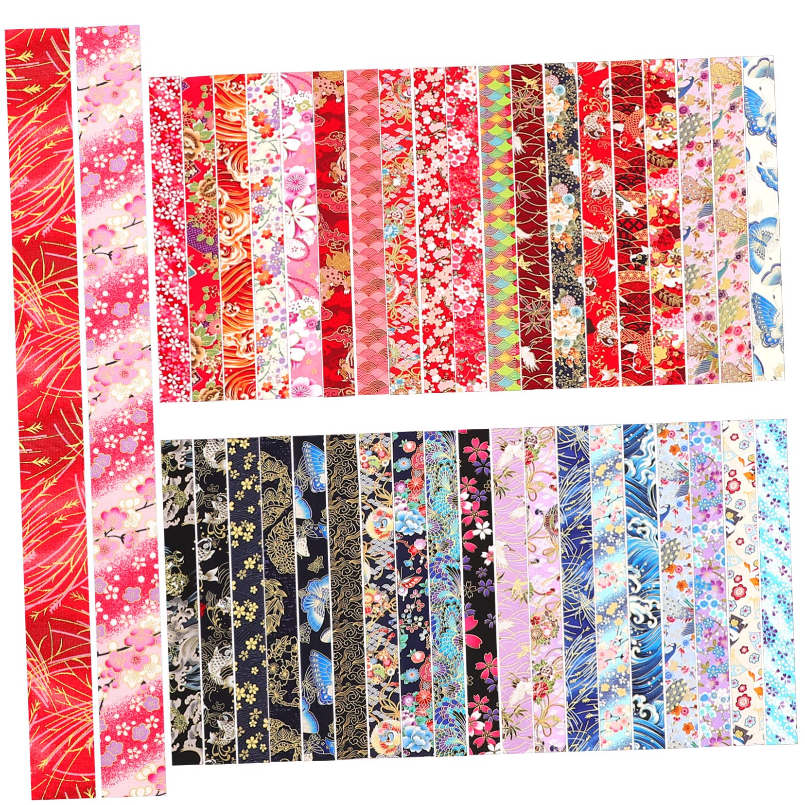40blätter Baumwollstoff Patchwork Blumenmuster Steppstoff zum Nähen Stoffstreifen für Quilten und DIY-projekte