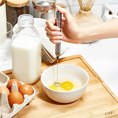 Miniatura 5 de Cook with Color Espumador de leche de mano  Mezclador eléctrico portátil de bebidas, espumador de café, licuadora de mano, mini cafetera de frappe y