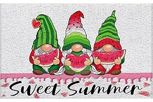 Watermelon Summer Gnome Welcome Door Mat