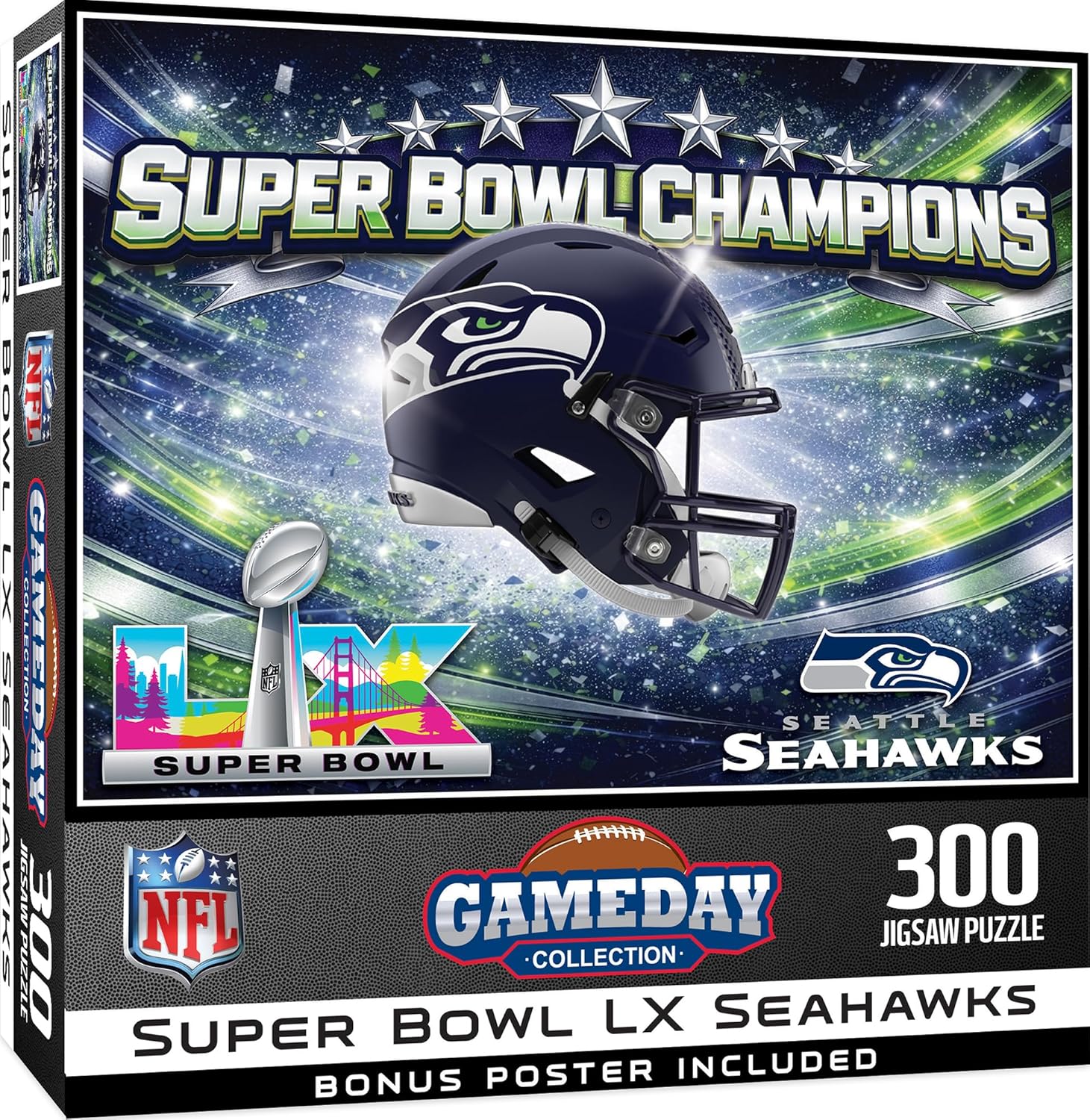 MasterPieces Officially Licensed NFL 500 Piece Puzzle for Adults and Families - Super Bowl LX Champions - Seattle Seahawks - 19.25"x26.63"