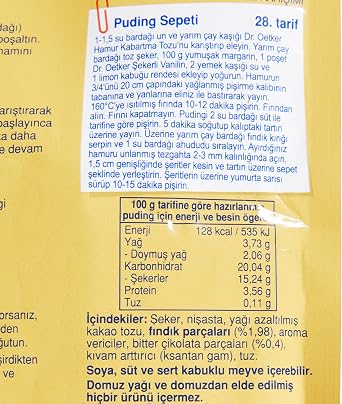 Dr. Oetker Pudding Chocolate Hazelnut Flavored 102 Gr 3 pack
