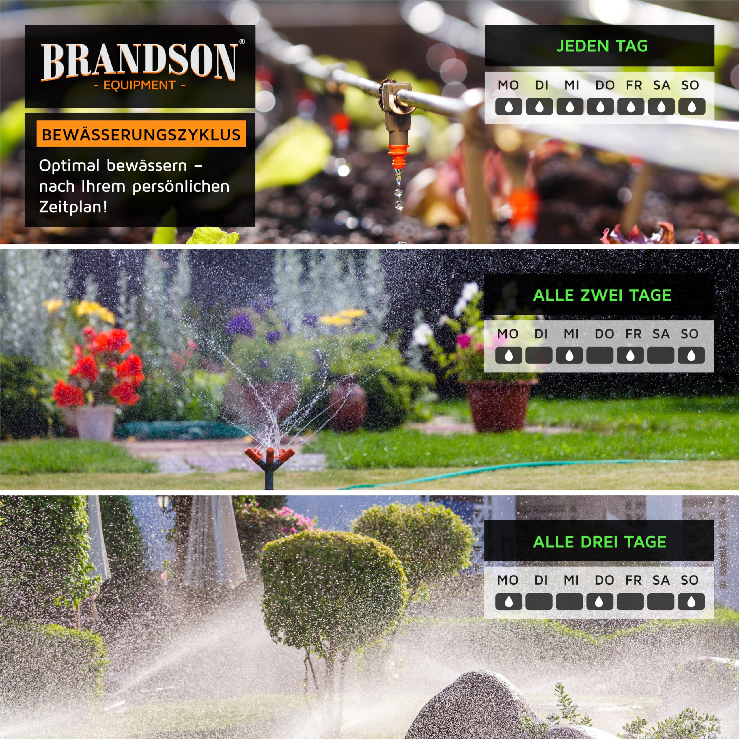 Brandson - Bewässerungssteuerung digital mit Display - Bewässerungcomputer Wasserzeitschaltuhr - Bewässerungssteuerung - Bewässerungssystem – Automatische Bewässerung - Balkon Terrasse Garten