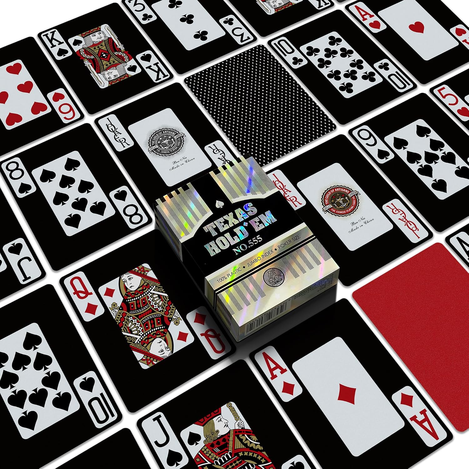 Ben Niu Black Playing Cards Casino Plastic Waterproof Poker Cards – Premium Quality for Texas Hold'em & More