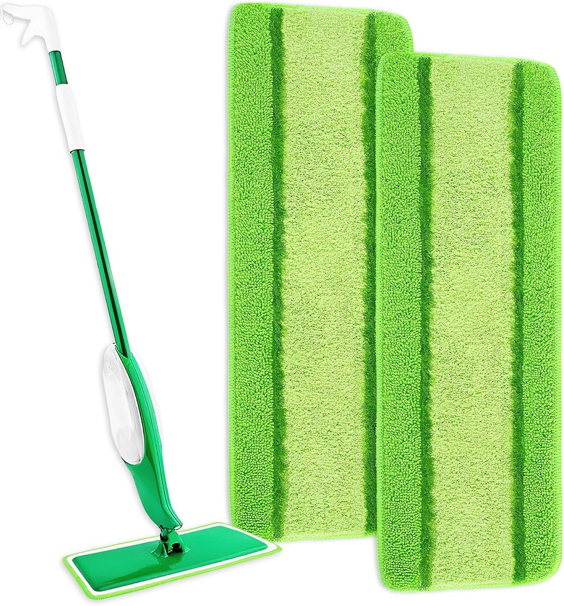 KEEPOW Paquete de 2 almohadillas para trapeador en aerosol compatibles con Libman Freedom, 16 pulgadas reutilizables | Almohadilla de microfibra para fregona Freedom Spray de 16 pulgadas, cabezal de repuesto, almohadilla de limpieza de suelo reutilizable para suelos multicapa, Compatible con Libman