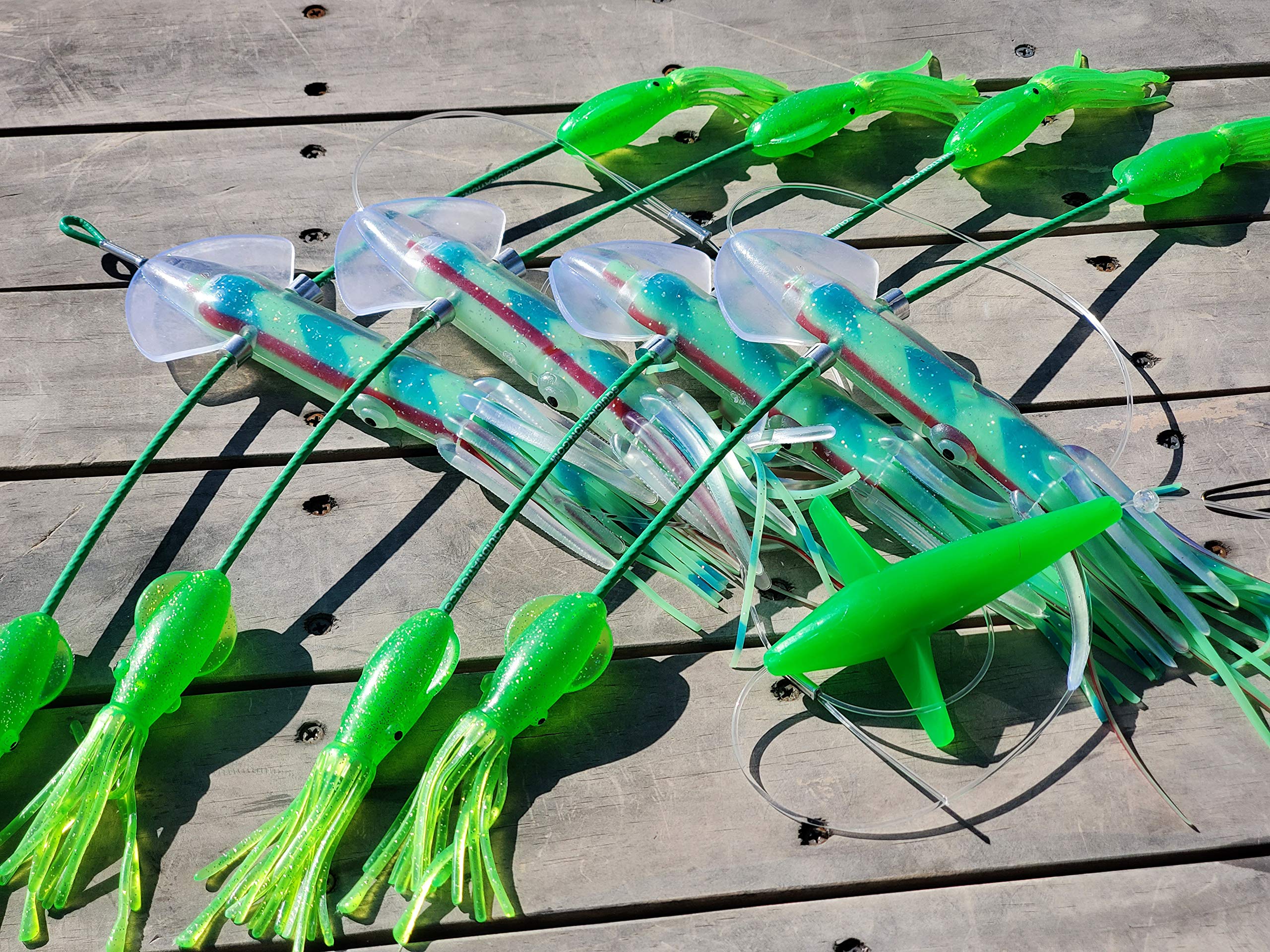 LOBO LURES SquidNation Billfish Edition Longtail Flippy Floppy Pakula Edition Marlin & Tuna Fishing Teaser Daisy Chain
