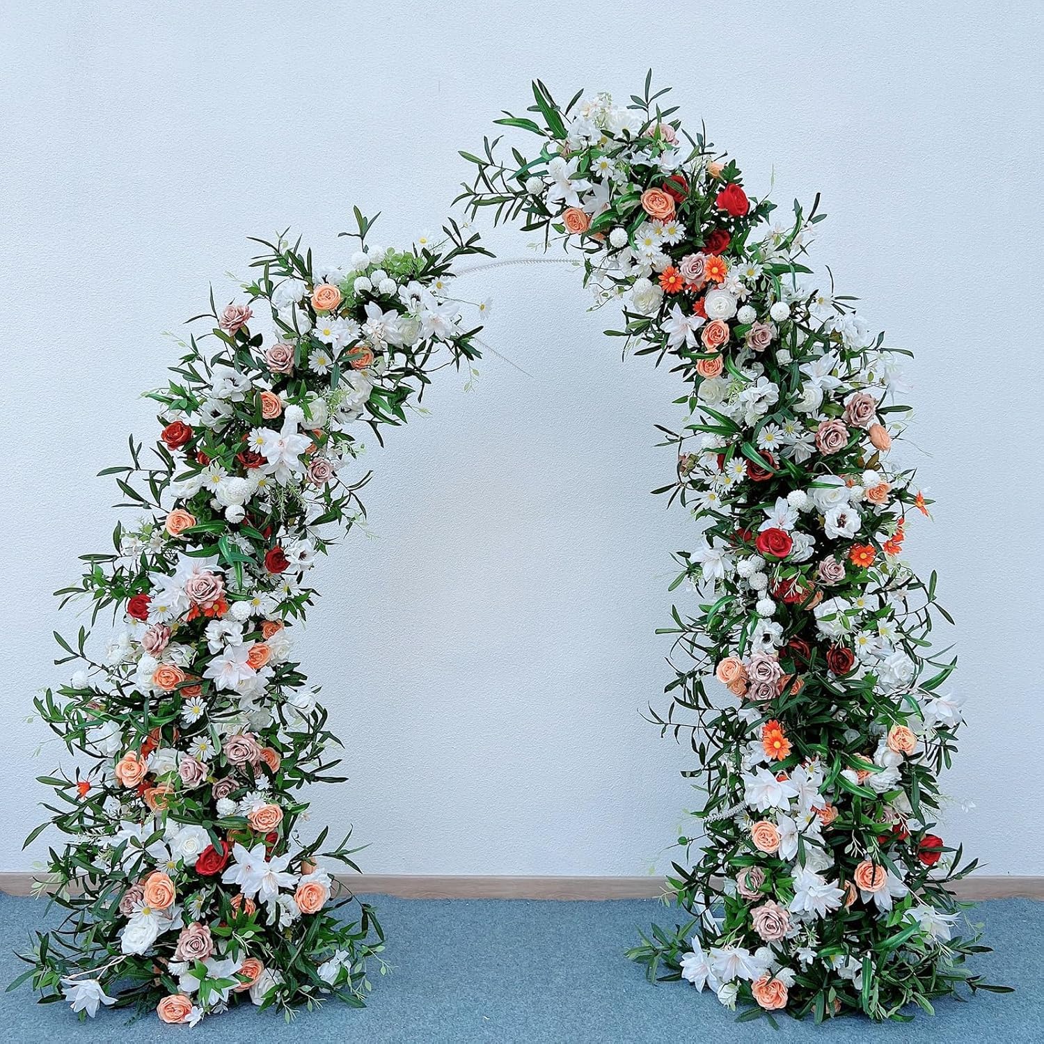Metalowy łuk ślubny, Stojak Na łuk ślubny, Metalowe łuki ślubne Na Ceremonię, Urodziny, Wesele, Baby Shower I Uroczystość, Zakrzywione Górne Tło łuku Kwiatowego