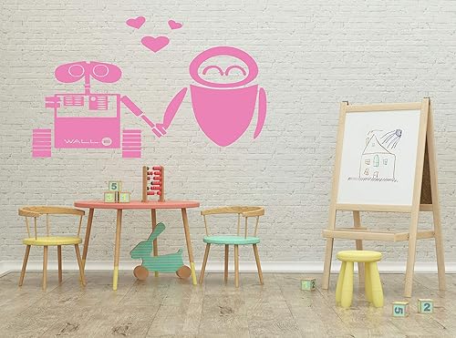Miniatura 7 de Wall E and Eve Love - Calcomanía de pared de vinilo para decoración del hogar para dormitorio, sala familiar o sala de juegos, adhesivo decorativo
