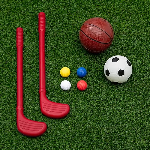 Miniatura 7 de Delta Children - Centro deportivo Marvel Spider-Man 4 en 1 - Aro de baloncesto ajustable de fácil puntuación, red de fútbolhockey y juego de golf,