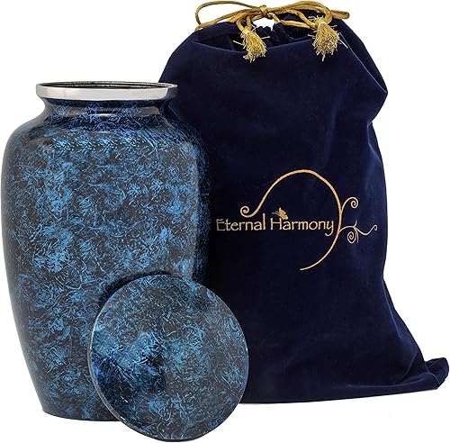 Miniatura 29 de Eternal Harmony Urna grande para cenizas, urna de cremación masculina y femenina para cenizas humanas con acabados elegantes, sello seguro y bolsa
