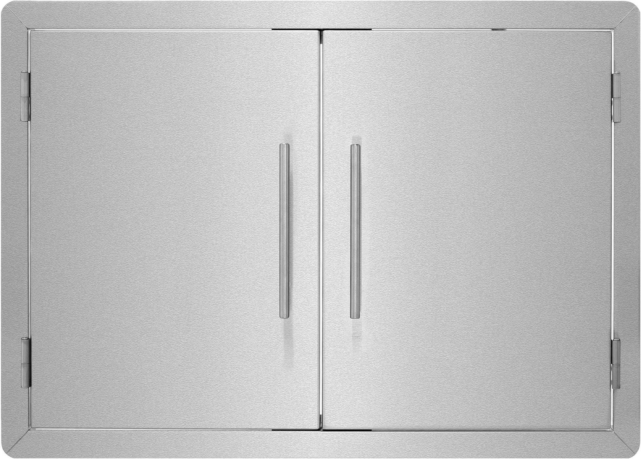 Stainless Steel Grill Double Access Single-Face Door - Easy Install Heavy Duty Stainless Steel Rust Resistant Access Door with Chromium Plated Handle (30 Inch)