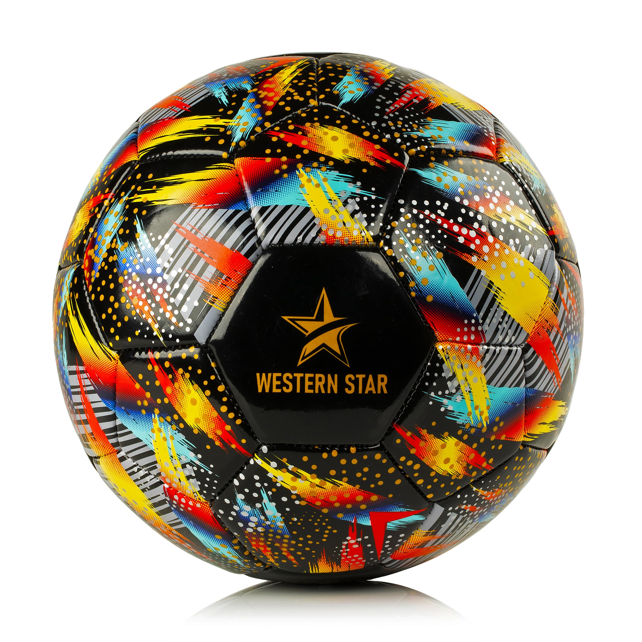 Western Star Soccer Ball Helix- Size 3 4 5 - Official Match Grade Soccer Balls - Attractive and Durable Design