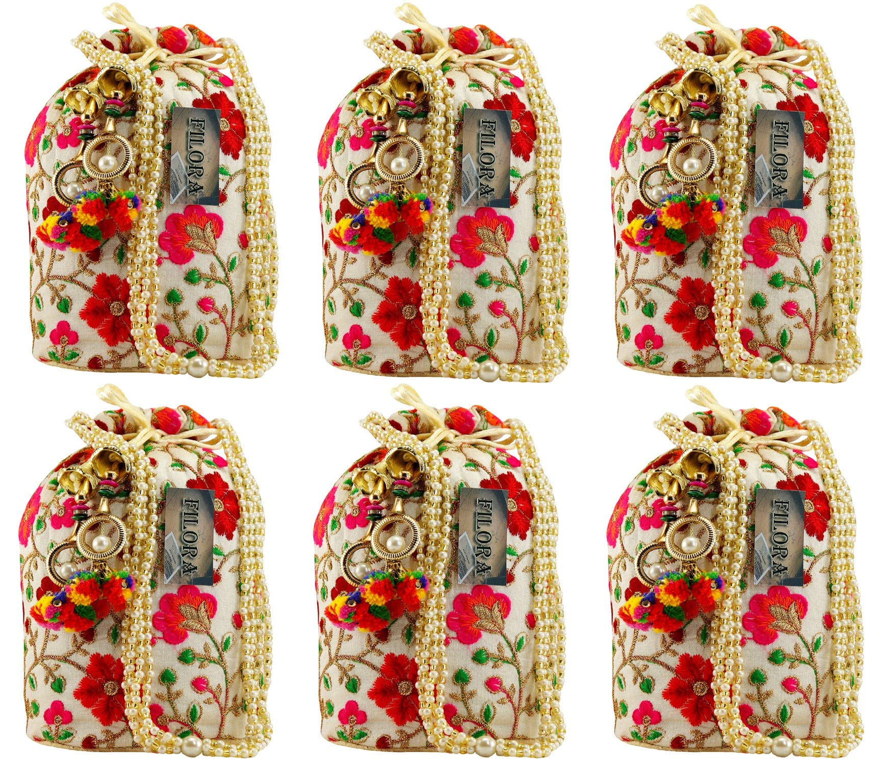 Ailtino Women Potli Bag combo's and set's Multicolor (Set of 6)