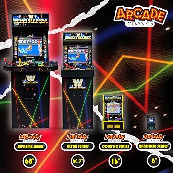 Arcade Classics Pac Man Jr Series Free Standing Machine with 3 Games
