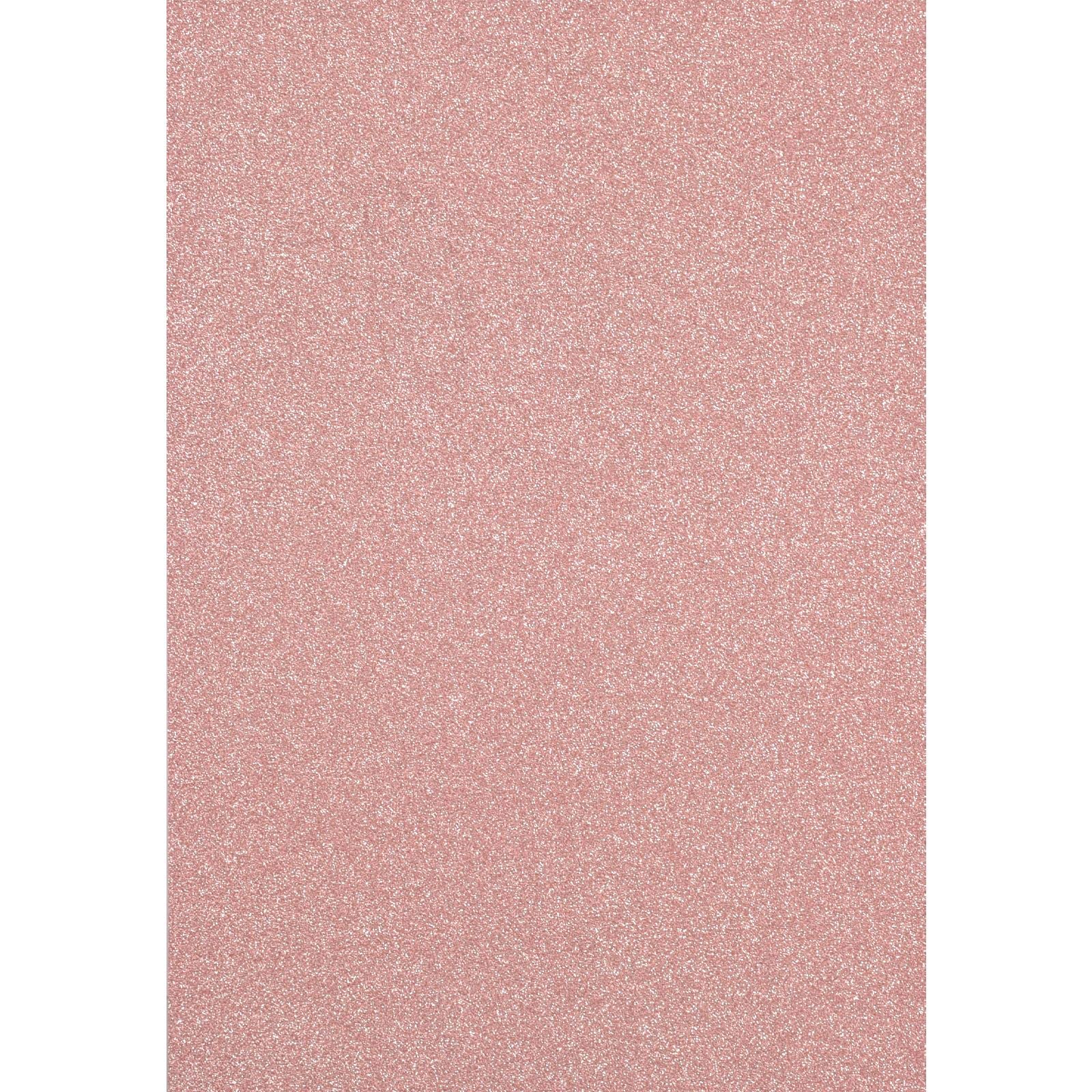 Florence Glitter Cardstock - Coloured A4 Pink - 5 Sheets Craft Paper - Scrapbook Paper for Card Making - 250 GSM