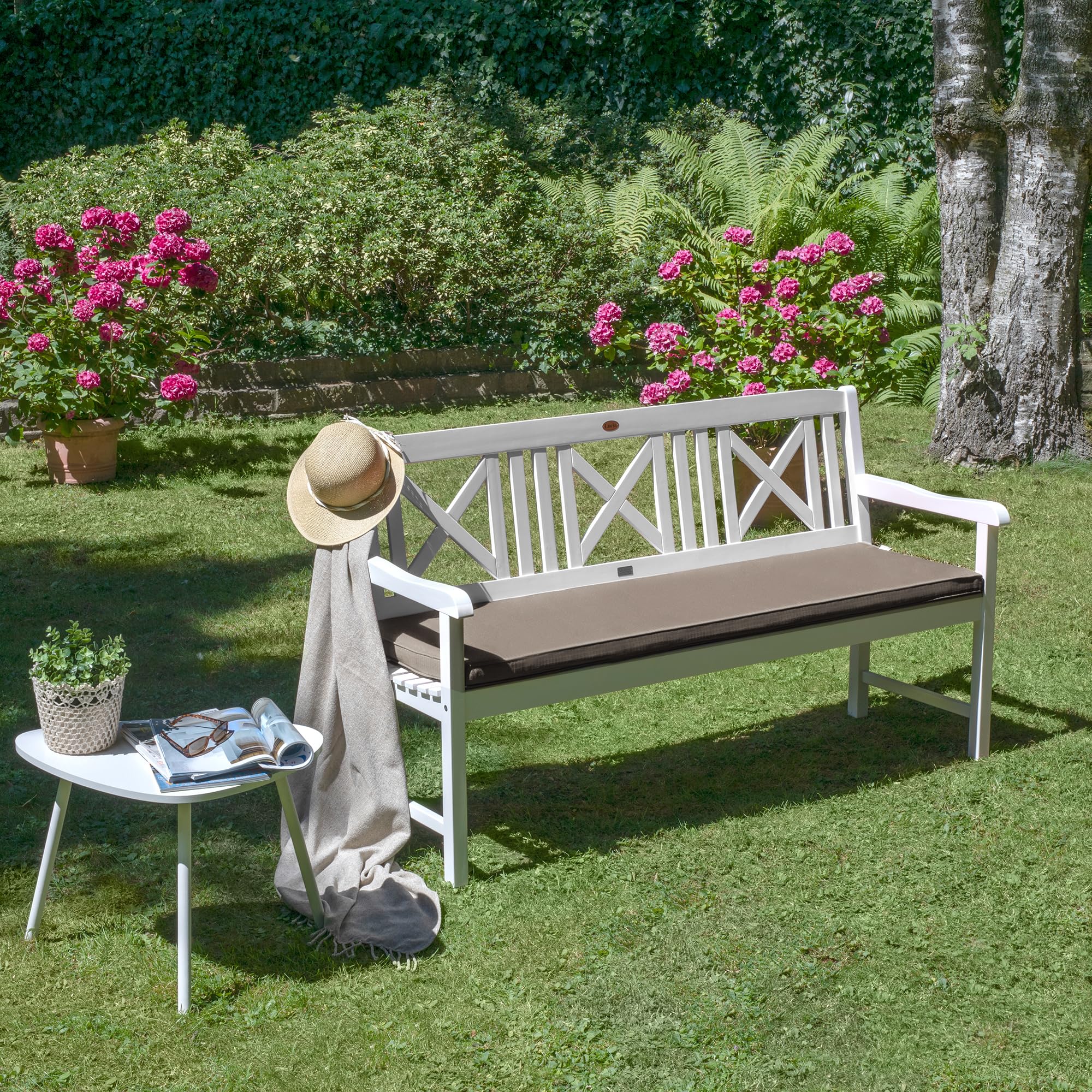 Beautissu Cojines Colchoneta Asiento para Bancos de Jardín Elegantes