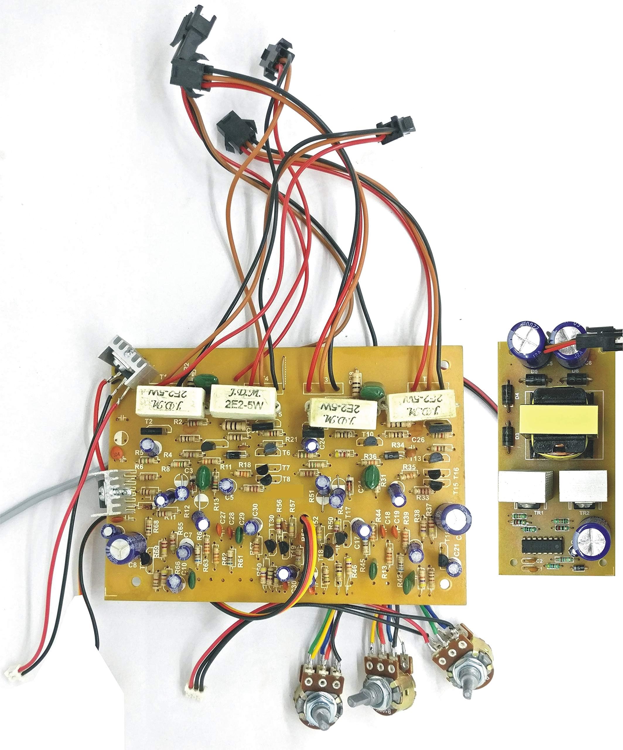 300W DIY 2n3055 Transistor Based Stereo Audio Amplifier Board with 24 Volt Converter Circuit (Better Than 4440 IC)